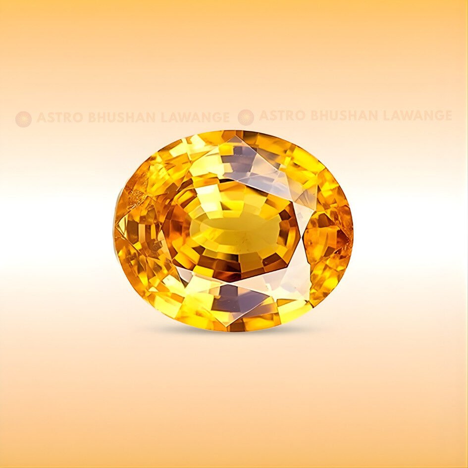 Yellow Sapphire (Pukhraj) Gemstone (4) Yellow Sapphire (Pukhraj) Gemstone - Image 1